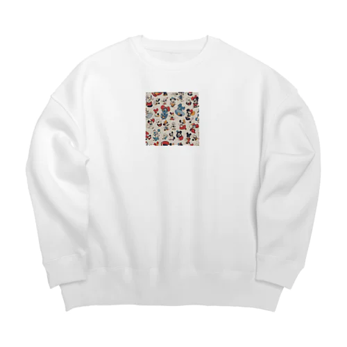 ディズニー風 Big Crew Neck Sweatshirt