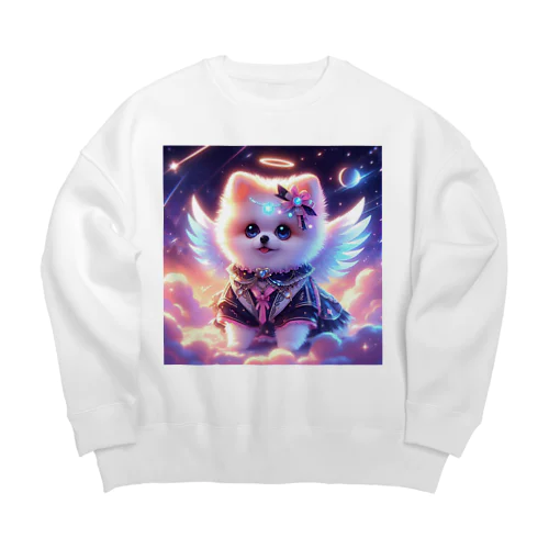 プリティーエンジェル　ポメラニアン Big Crew Neck Sweatshirt