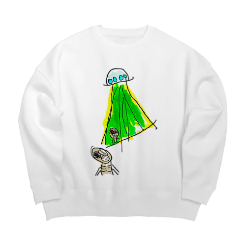 #09👽UFO -未確認飛行物体 Big Crew Neck Sweatshirt