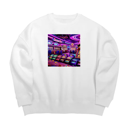 当たりそうなスロット、カジノ風 Big Crew Neck Sweatshirt