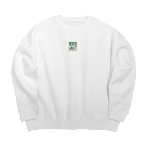 魅惑的なうちの猫 Big Crew Neck Sweatshirt