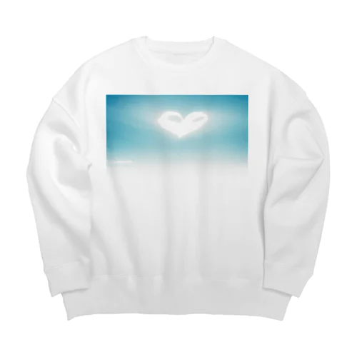 ハートの雲 Big Crew Neck Sweatshirt