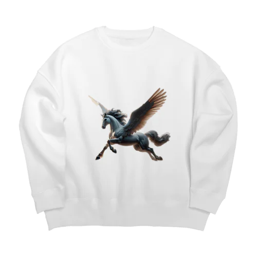 幻獣　ペガサス Big Crew Neck Sweatshirt