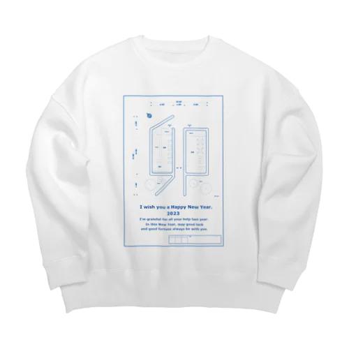 卯年　年賀状 Big Crew Neck Sweatshirt