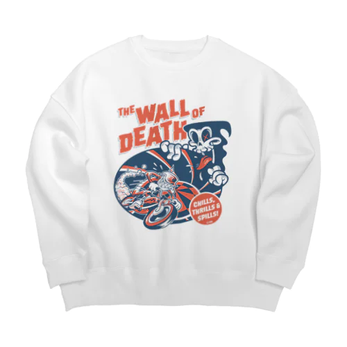 the Wall of Death : Navy / Red ビッグシルエットスウェット