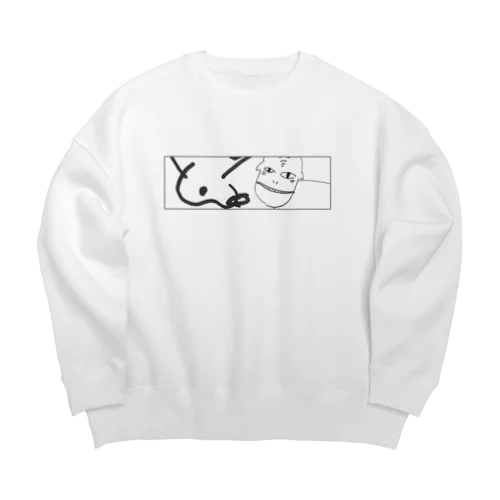 河馬＆たていぬ　スウェット Big Crew Neck Sweatshirt