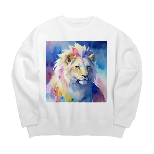 百獣の王ライオン Big Crew Neck Sweatshirt