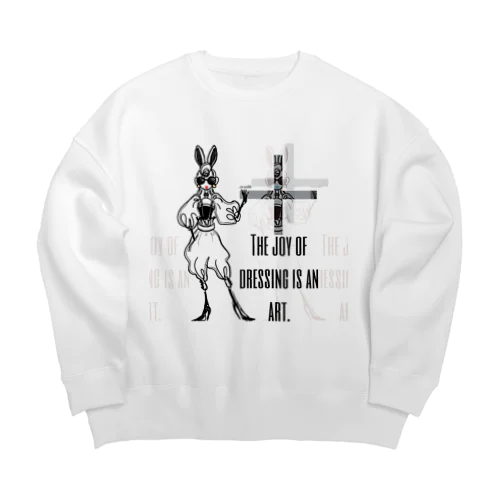 ファンキーうさLOVEガール♪ Big Crew Neck Sweatshirt