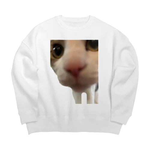 いやし猫　無限ちゃん Big Crew Neck Sweatshirt