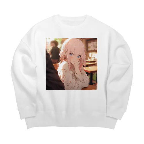 心温まる愛 Big Crew Neck Sweatshirt