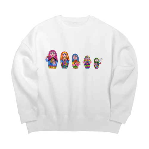 マトリョーシカのマト子ちゃん Big Crew Neck Sweatshirt