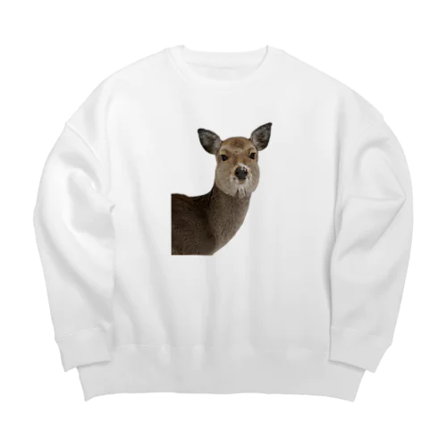 ひょっこりシカくん Big Crew Neck Sweatshirt