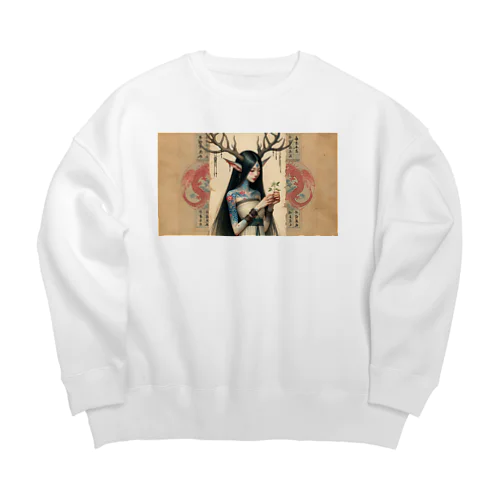 麗鹿（リールゥ） Big Crew Neck Sweatshirt