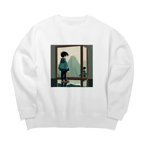 孤独な少年　　 Big Crew Neck Sweatshirt