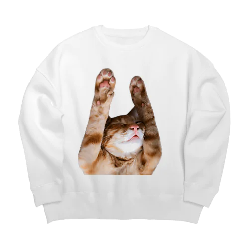 バンザイねこ Big Crew Neck Sweatshirt