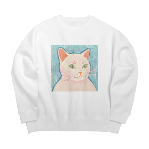 猫の日常B Big Crew Neck Sweatshirt