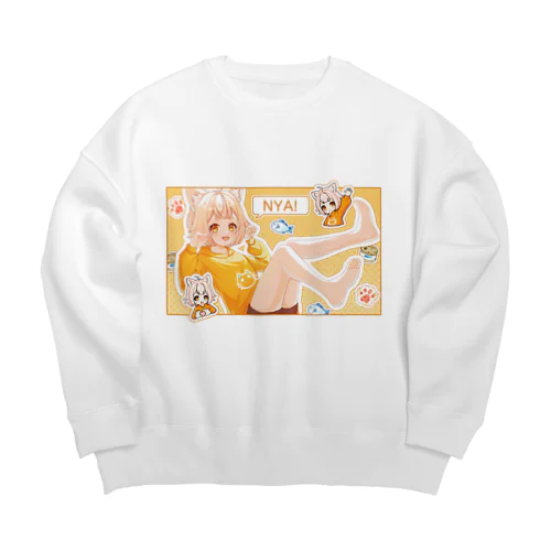 猫型AIVtuberのお洋服 Big Crew Neck Sweatshirt