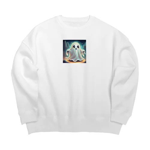 かわいいおばけ Big Crew Neck Sweatshirt