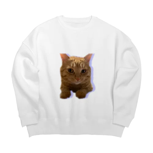 我が家の猫くんです。 Big Crew Neck Sweatshirt