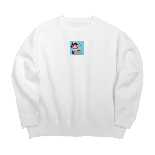 ダンボール　野球女子　ヨネオリ Big Crew Neck Sweatshirt