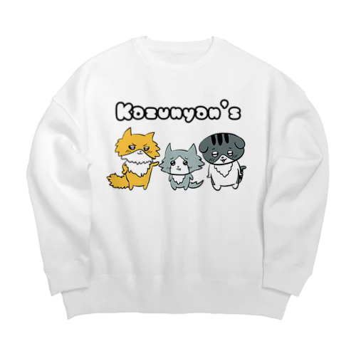 かずにゃんず松永画伯デザイン Big Crew Neck Sweatshirt