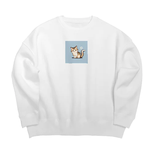 にゃるほどキャッツ Big Crew Neck Sweatshirt