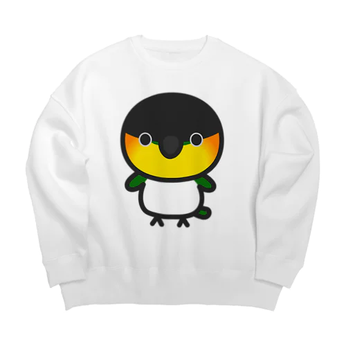 ズグロシロハラインコ Big Crew Neck Sweatshirt