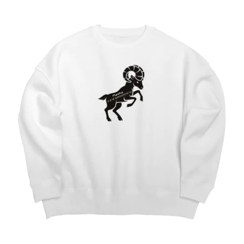 メーシャ (牡羊座) Mesha (Aries) Big Crew Neck Sweatshirt