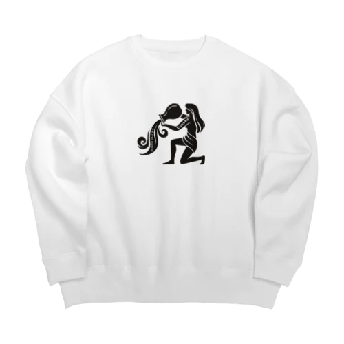 クンバ（水瓶座） Kumbha (Aquarius) Big Crew Neck Sweatshirt