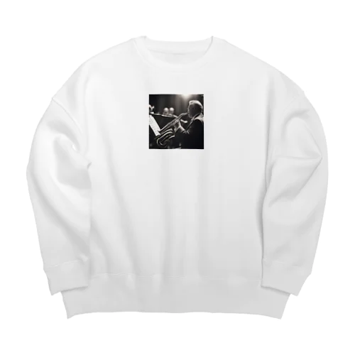 ビンテージ風熟したソロ演奏 Big Crew Neck Sweatshirt