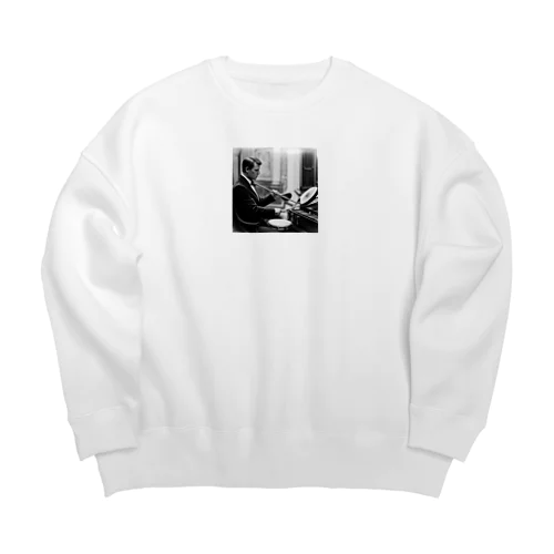 ビンテージ風いろんな楽器演奏 Big Crew Neck Sweatshirt