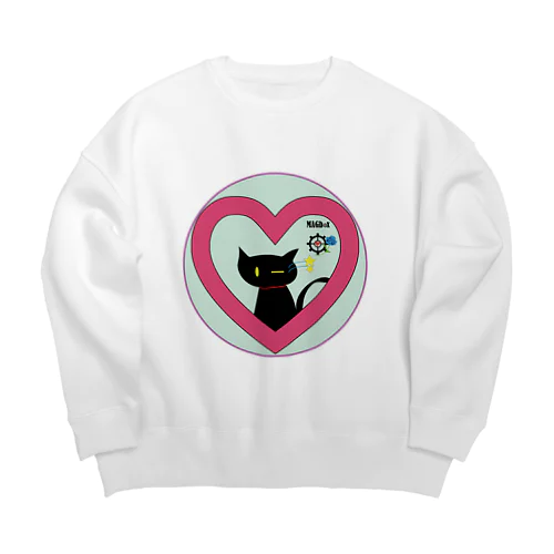 magboxシリーズ　～ウィンク黒猫～ Big Crew Neck Sweatshirt