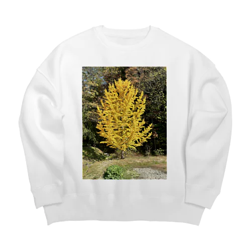 安曇野のイチョウの写真グッズ Big Crew Neck Sweatshirt