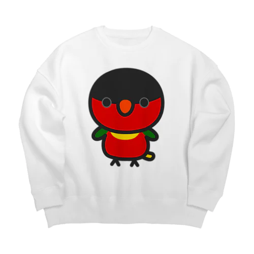 ヨダレカケズグロインコ Big Crew Neck Sweatshirt