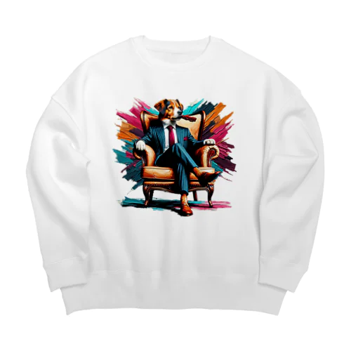 ビジネス犬 Big Crew Neck Sweatshirt