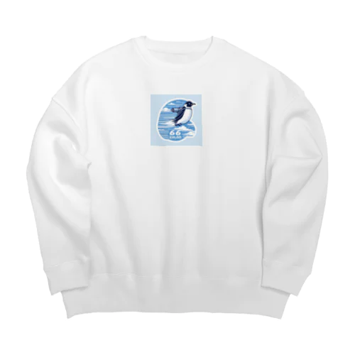 Flying_penguin Big Crew Neck Sweatshirt