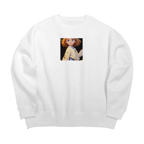 尻尾があるイラストグッズ Big Crew Neck Sweatshirt