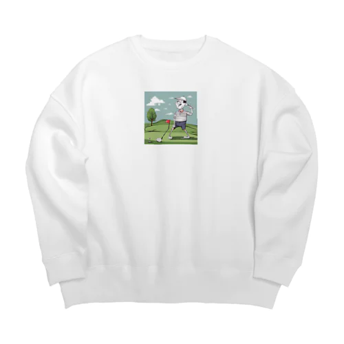 面白ゴルファー Big Crew Neck Sweatshirt