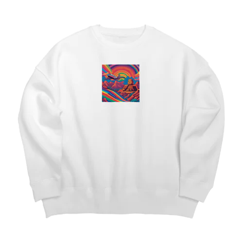 Psychedelic history mix 3 Big Crew Neck Sweatshirt