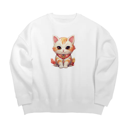 縁起猫 Big Crew Neck Sweatshirt