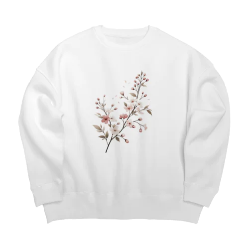 春の息吹 - 桜のデザイン Big Crew Neck Sweatshirt