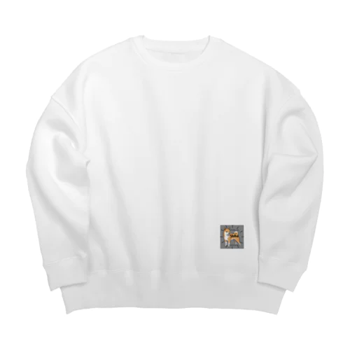 ジャパニーズわんこShiba Big Crew Neck Sweatshirt