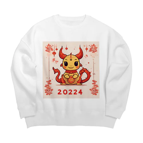 春節の幸運をもたらすドラゴン Big Crew Neck Sweatshirt