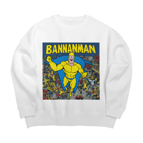 黄色のスーパーマン Big Crew Neck Sweatshirt
