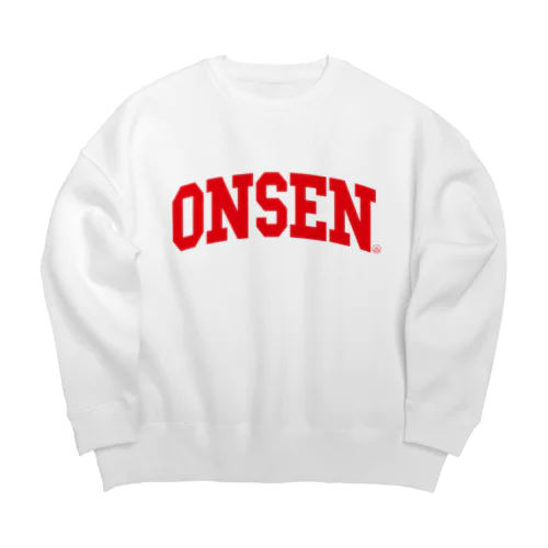 温泉大学（レッド） Big Crew Neck Sweatshirt