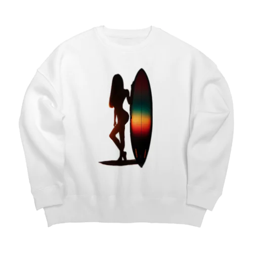 サーフィン女子 Big Crew Neck Sweatshirt