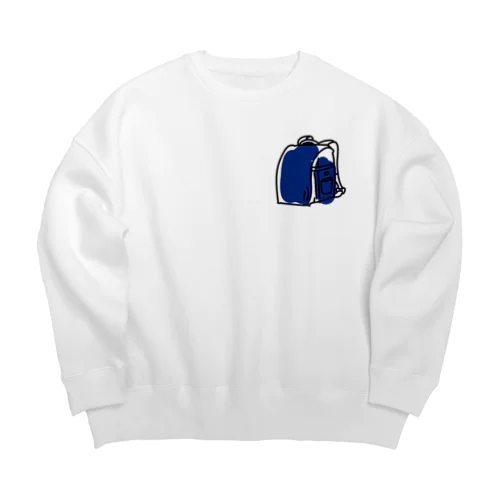 どきどき青いランドセル Big Crew Neck Sweatshirt