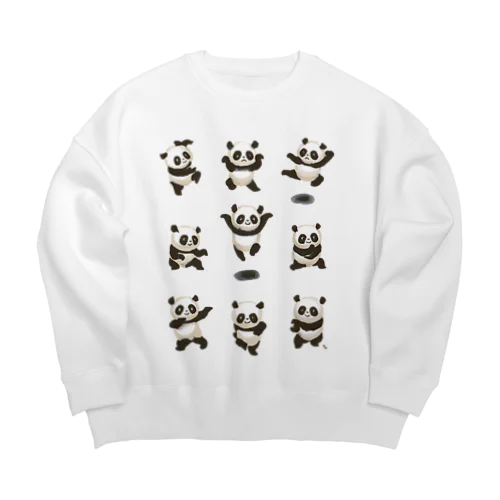 功夫のパンダちゃん Big Crew Neck Sweatshirt