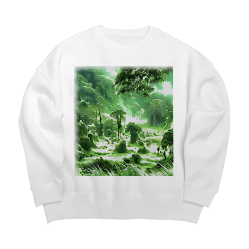 豊かな緑の風景 Big Crew Neck Sweatshirt