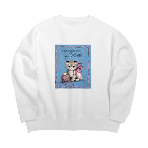 antique cat Big Crew Neck Sweatshirt